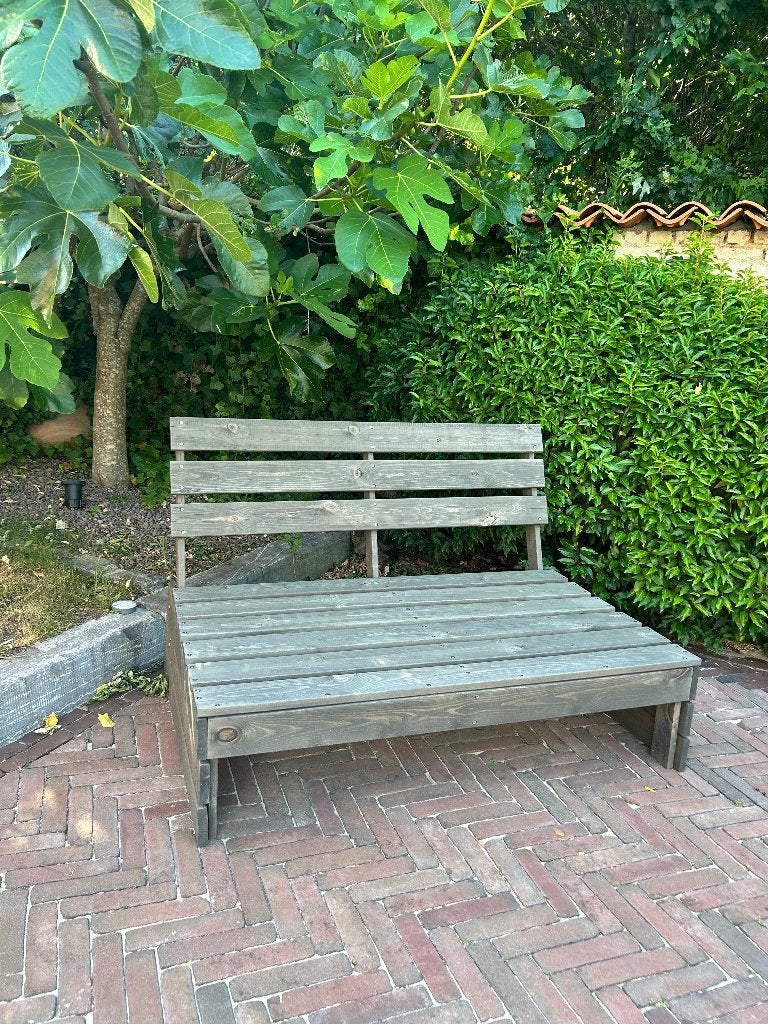 Palletbank (1-4 stuks), Jardin & Terrasse, Bancs de jardin, Enlèvement, Comme neuf, Bois