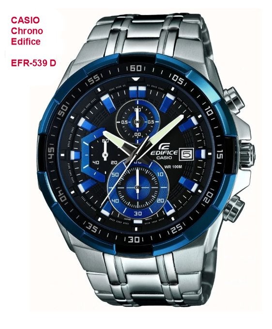   CASIO Chronographe EDIFICE EFR-539 D  , Handtassen en Accessoires, Ophalen, Staal, Polshorloge, Staal