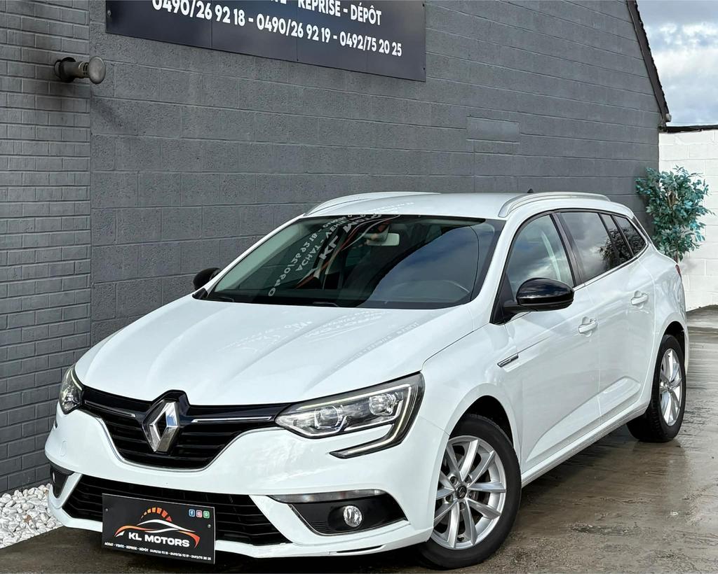 RENAULT MEGANE LIMITED 1.2TCE 2018 104 000KM CARPASS EURO 6B, Auto's, Voorwielaandrijving, Stof, Wit, Bedrijf