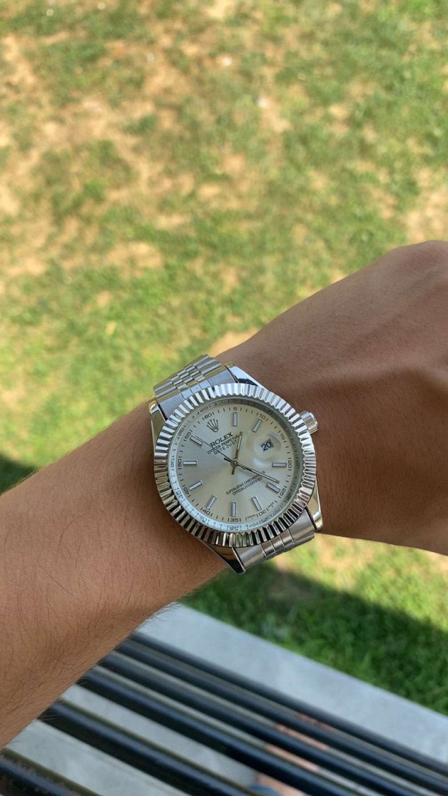 Rolex date just, Bijoux, Sacs & Beauté, Montre-bracelet, Rolex, Comme neuf, Enlèvement