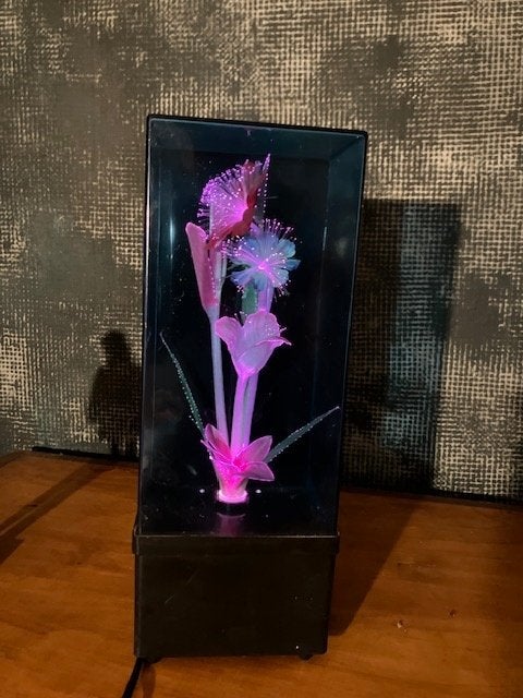 KITSCH LAMP MET WISSELEND LICHT., Antiek en Kunst, Ophalen of Verzenden