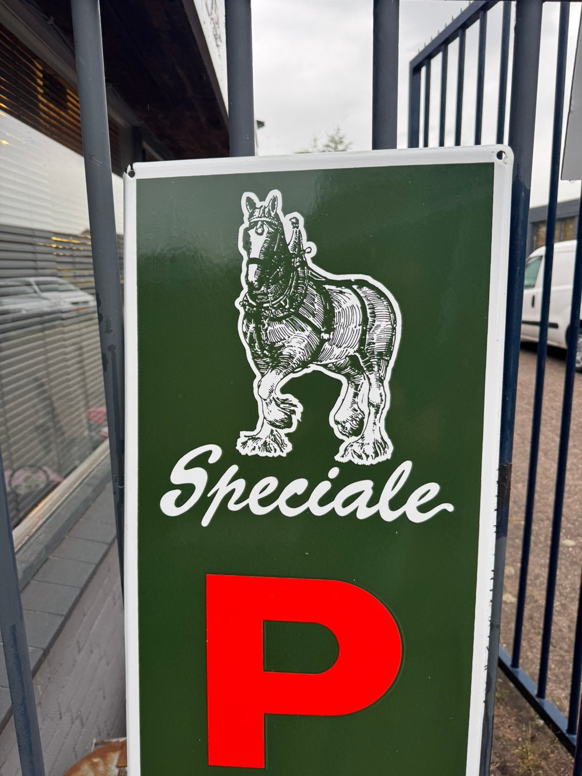 Speciale PALM emaille reclamebord, Verzamelen, Merken en Reclamevoorwerpen, Ophalen, Reclamebord, Gebruikt, .