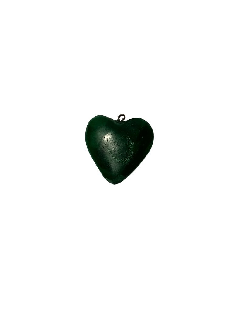 Pendentif coeur malachite vintage année 60, Bijoux, Sacs & Beauté, Bijoux anciens, Enlèvement, Autres matériaux, Pendentif