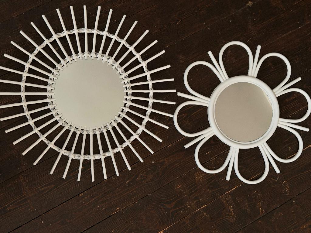 Spiegels, Huis en Inrichting, Woonaccessoires | Spiegels, Ophalen, Gebruikt, Rond, Minder dan 100 cm