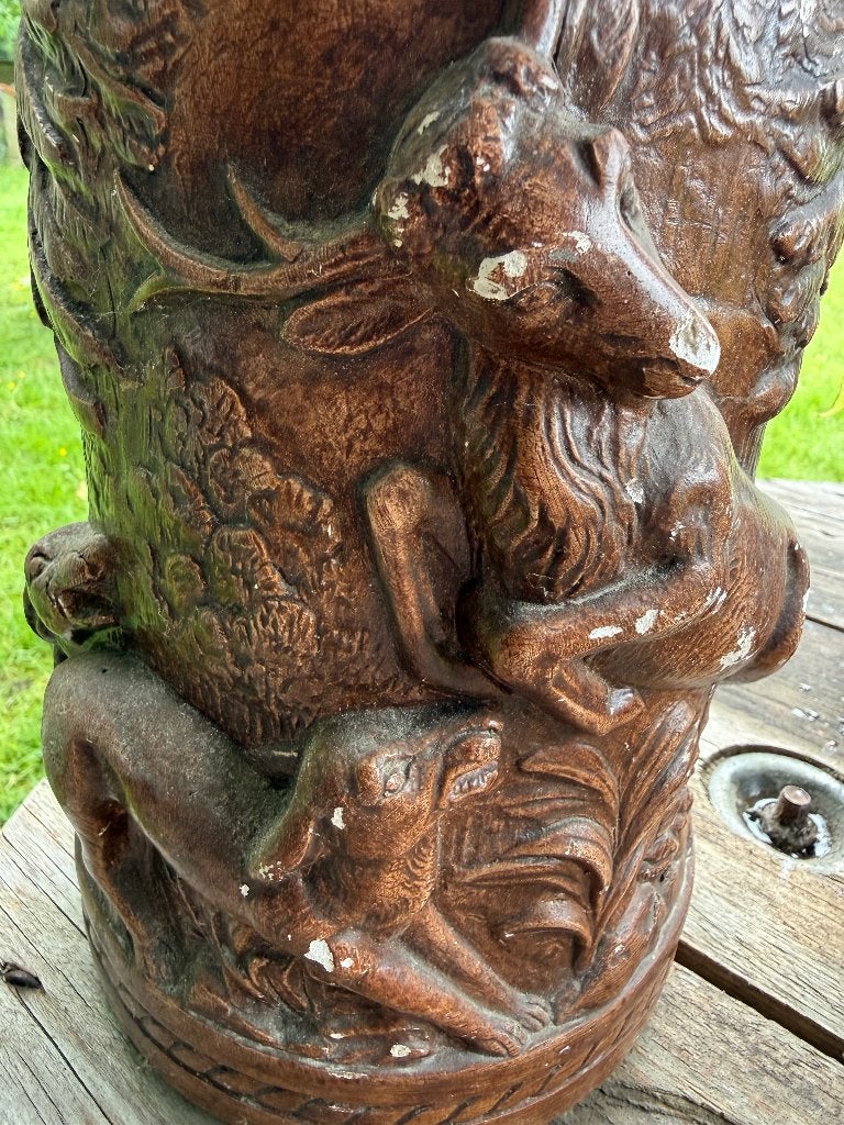 Bierpul met wildtafereel, Ophalen