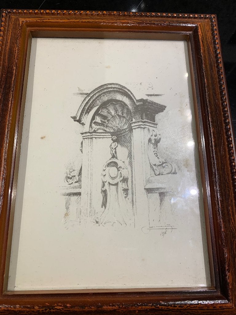 Tekening romain malfliet, Antiek en Kunst, Ophalen, Gesigneerd, 1950 - 1999
