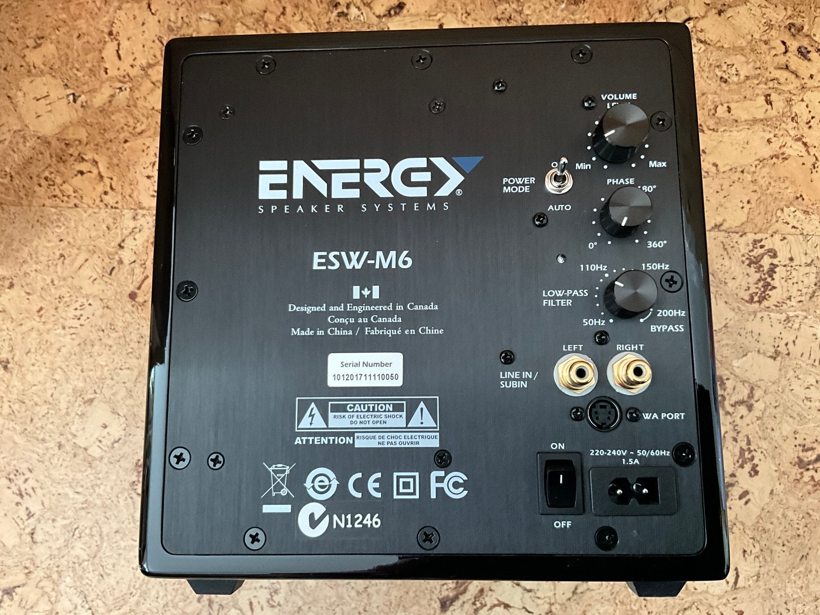 ENERGY ESW-M6 800W Powered Subwoofer Krachtige Actieve Sub, Enlèvement ou Envoi, Neuf, 120 watts ou plus, Subwoofer