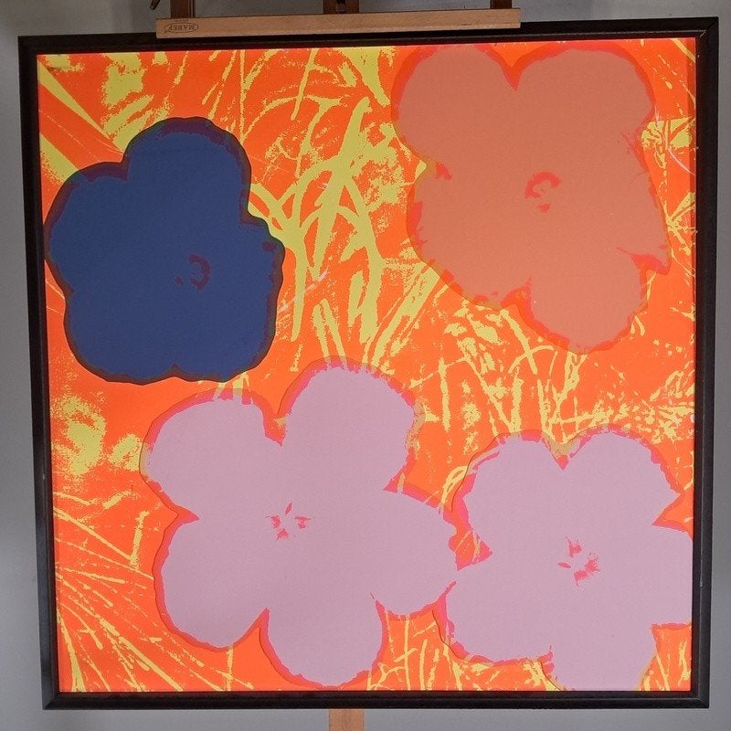 Andy Warholl (d'après), Antiquités & Art, Art | Lithographies & Sérigraphies, Sérigraphie, Encadré, Avec verre, Abstrait, Enlèvement