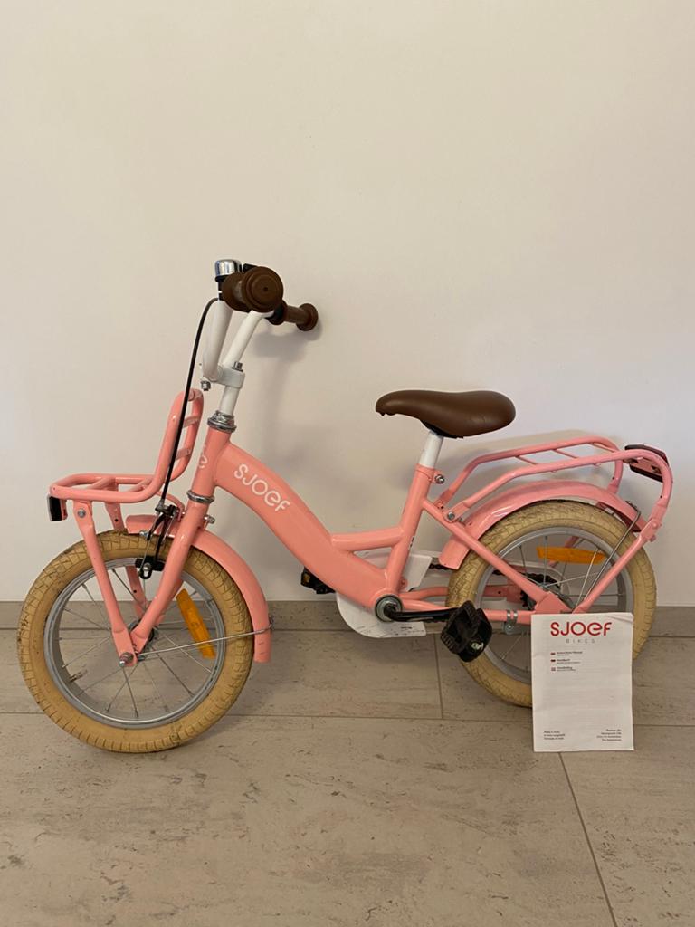 Sjoef Dolly Meisjesfiets Roze 14 inch, Ophalen, Terugtraprem, Gebruikt, 14 inch of minder