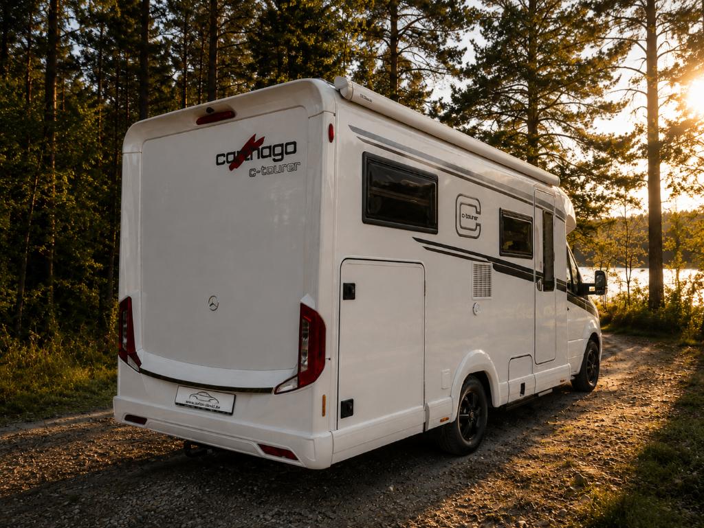 Carthago C Tourer T143LE Camper Mercedes Aut. 2 Slaappl, Caravans en Kamperen, Automaat, 6 tot 7 meter, Bedrijf, Diesel