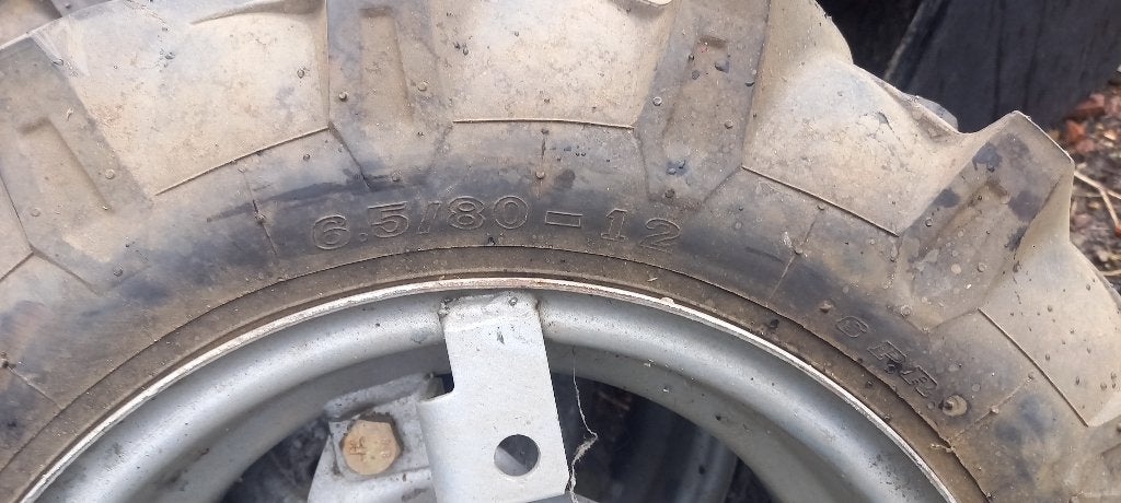 2 Roues tracteur 6.50/80-12, Enlèvement