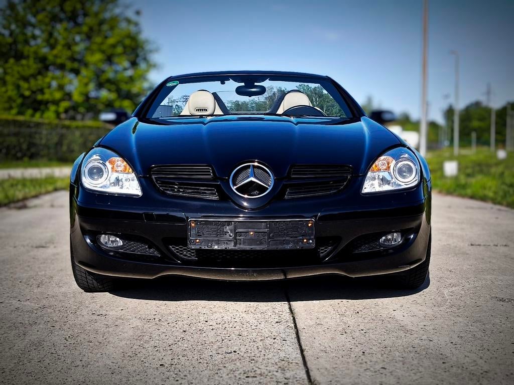 Mercedes-benz slk200 cabrio, Auto's, Mercedes-Benz, Beige, Cabriolet, Lederen bekleding, Zwart