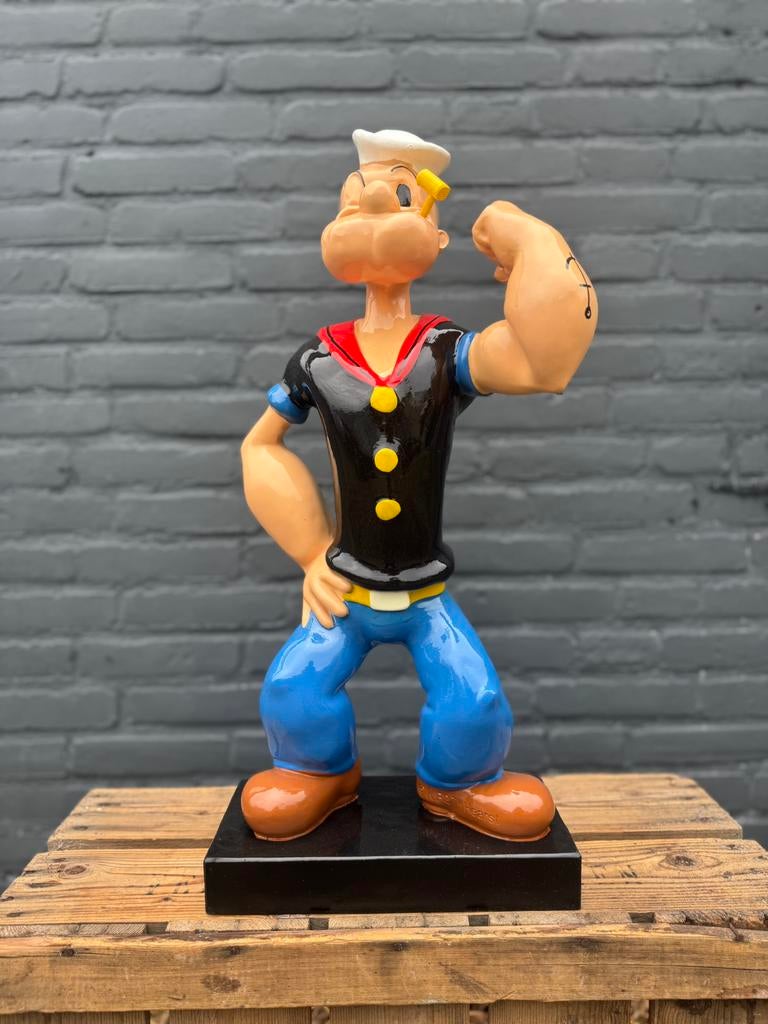 Grande statue de Popeye, Collections, Statues & Figurines, Comme neuf, Humain, Enlèvement