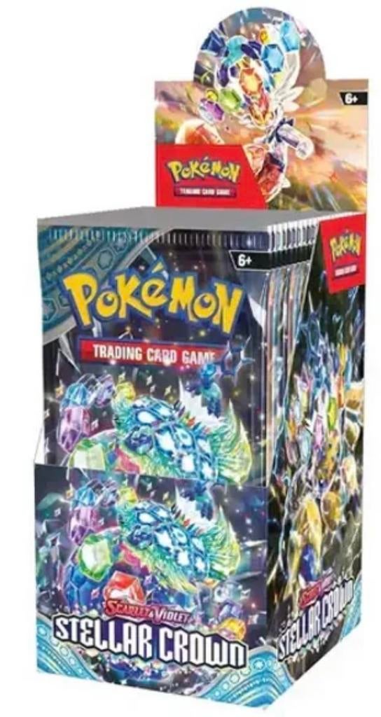 Pokémon Stellar Crown 3half booster boxes, perfect condition, Ophalen of Verzenden, Nieuw, Booster, Foil