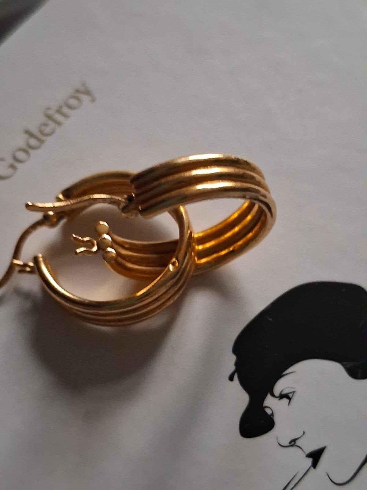 Créoles en or 14 carats, Bijoux, Sacs & Beauté, Boucles d'oreilles, Enlèvement ou Envoi, ., Or, Comme neuf