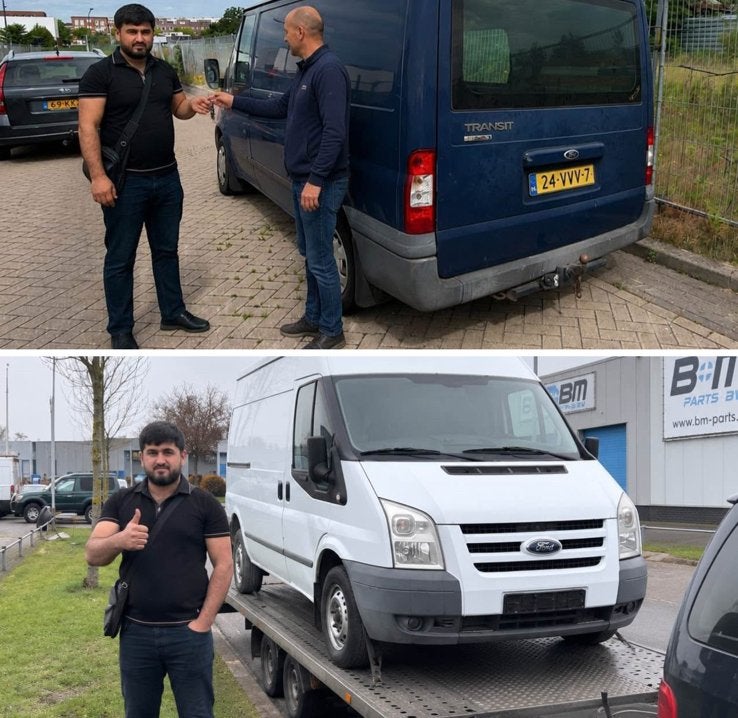 Gezocht: Ford Transit met motorschade of defect, Caravanes & Camping, Chariots, Enlèvement ou Envoi