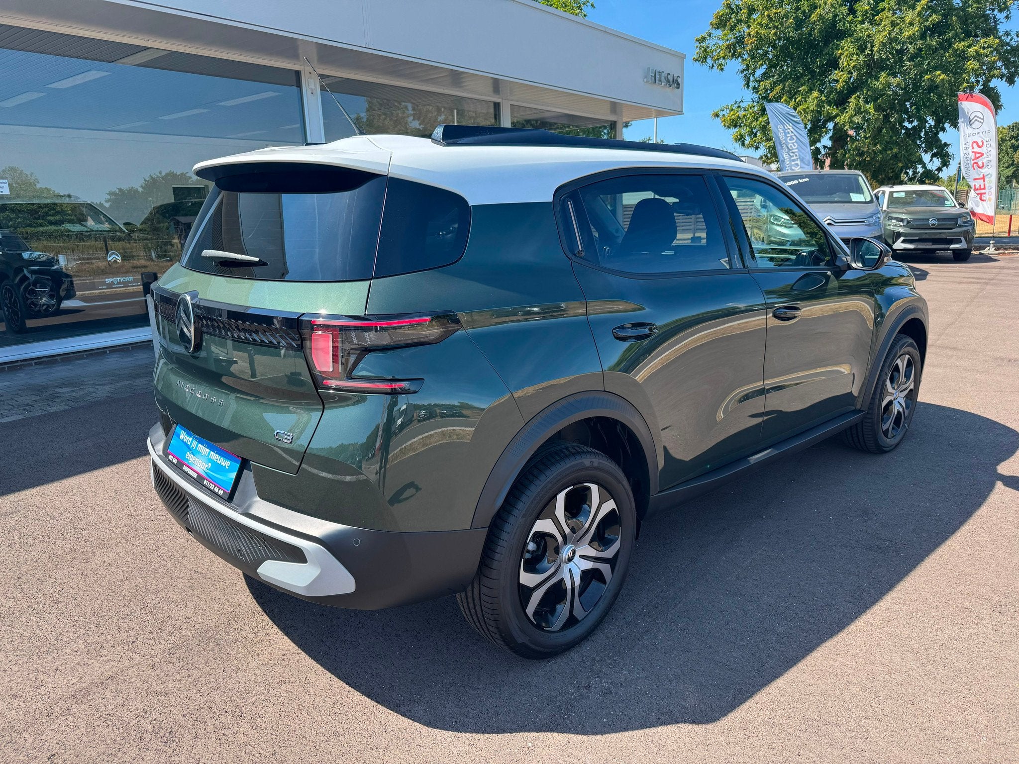 Citroën C3 Aircross HYBRID 145CH AUTOMAAT PLUS - WAARBORG, Automaat, Gebruikt, 5 zetels, Grijs