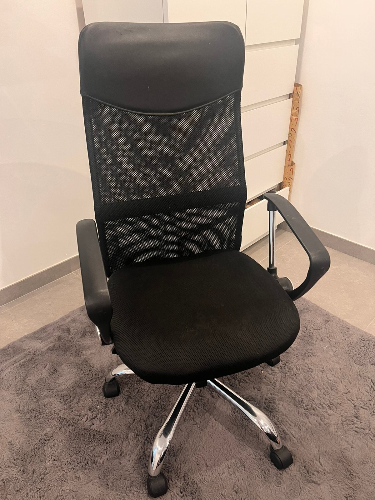 Chaise de bureau noire, Enlèvement, Utilisé, Noir, Chaise de bureau