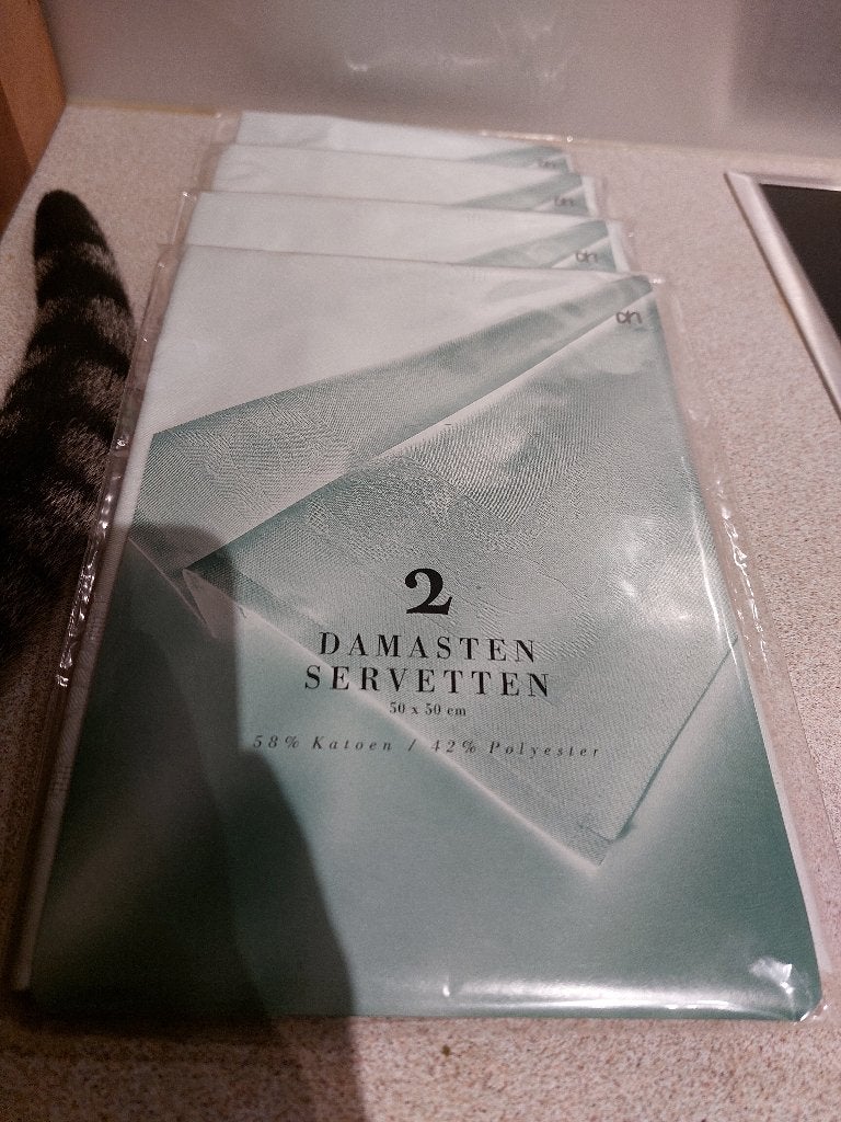 Servetten Damasten       µ1b, Maison & Meubles, Nappes, Enlèvement