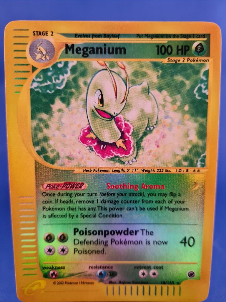 Meganium 18/165 - Expedition Base Set (Reverse Holo), Hobby en Vrije tijd, Verzamelkaartspellen | Pokémon, Gebruikt, Verzenden