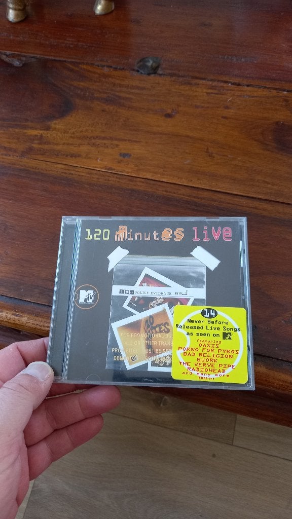 Cd Mtv "120 minutes live, oasis,pj harvey,morphine,bjork, Cd's en Dvd's, Ophalen, Zo goed als nieuw, Pop