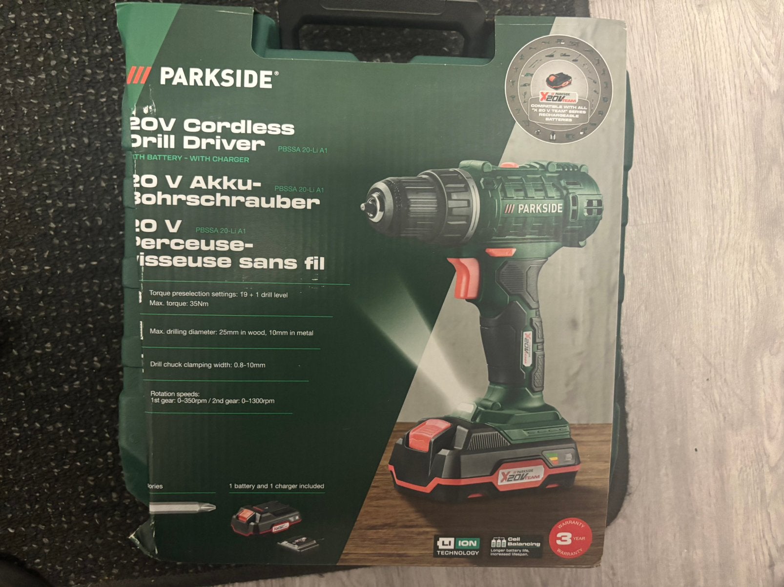 Parkside Accu Boor- en Schroefmachine,, Ophalen, Nieuw, Boor- en Schroefmachine
