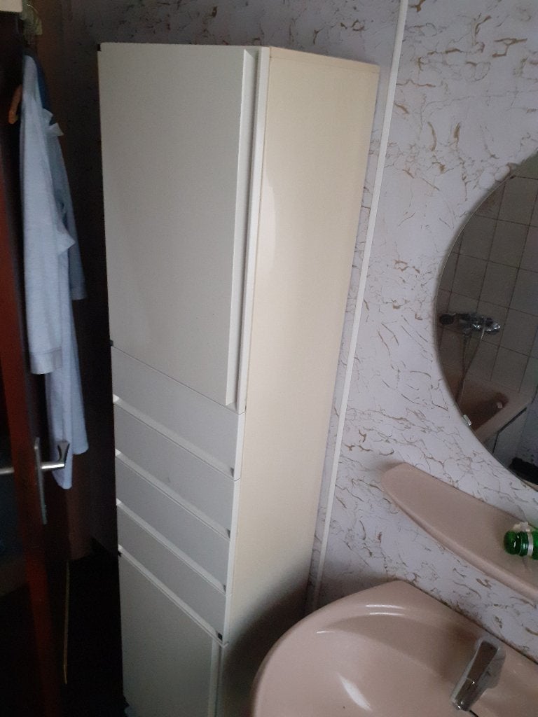 badkamerkast Allibert, Ophalen