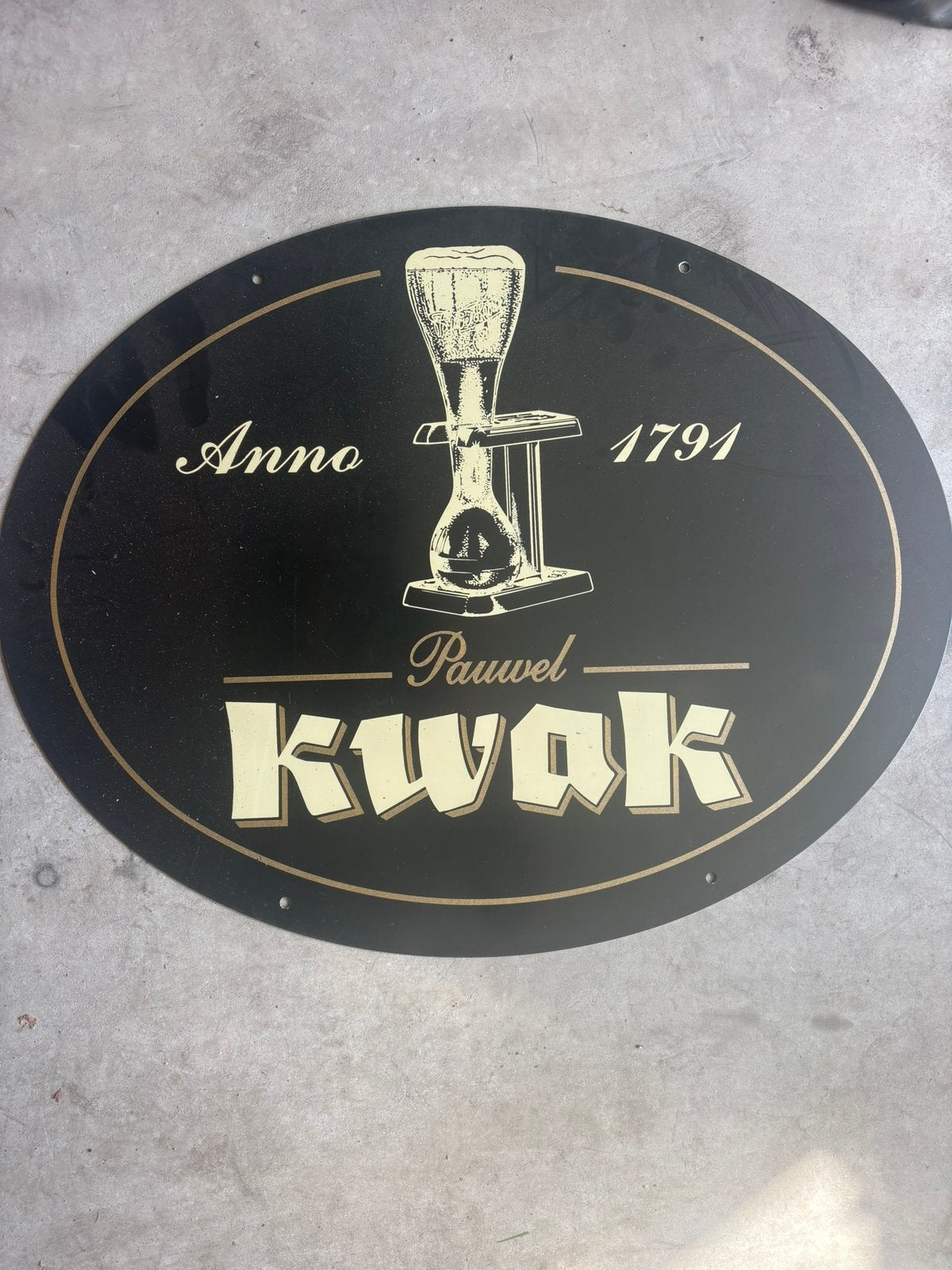 Kwak reclame bord, Verzamelen, Ophalen, Zo goed als nieuw