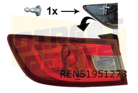 Renault Clio IV (1/13-3/15) Achterlicht Links buiten Origine, -, -, Nieuw, -
