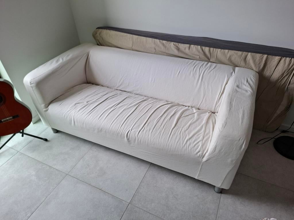 Witte zetel, Ophalen, Gebruikt, 150 tot 200 cm, Driepersoons