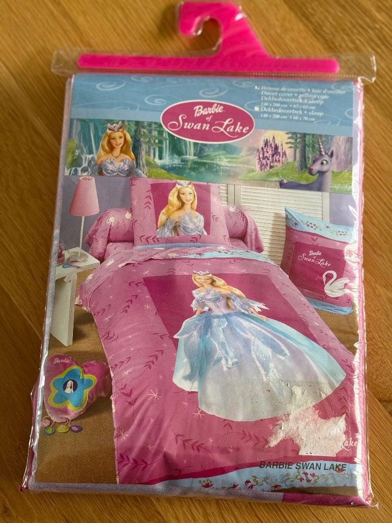 Housse de couette + taie BARBIE, Neuf, Rose, Housse de couette, Enlèvement