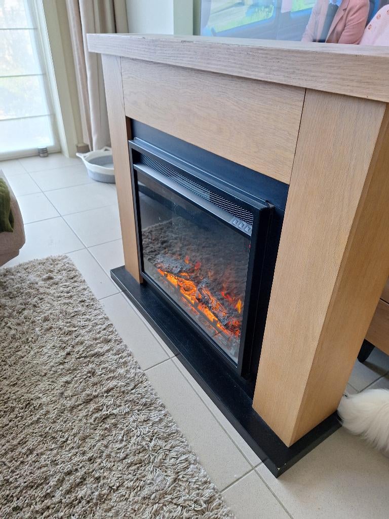 Electrische haard met afstandsbediening, Ophalen, Gebruikt, Vrijstaande haard, Elektrische haard