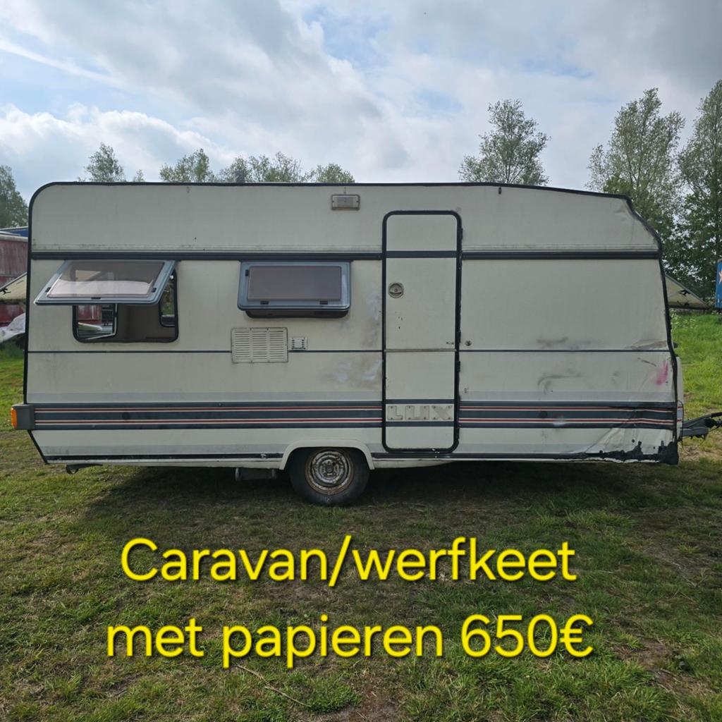 Caravan papieren werfkeet foodtruck bouw tuin chassis remork, Caravans en Kamperen, Ophalen