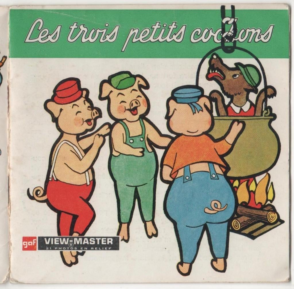 View-master Les trois petits cochons B 421 FR, Enlèvement ou Envoi