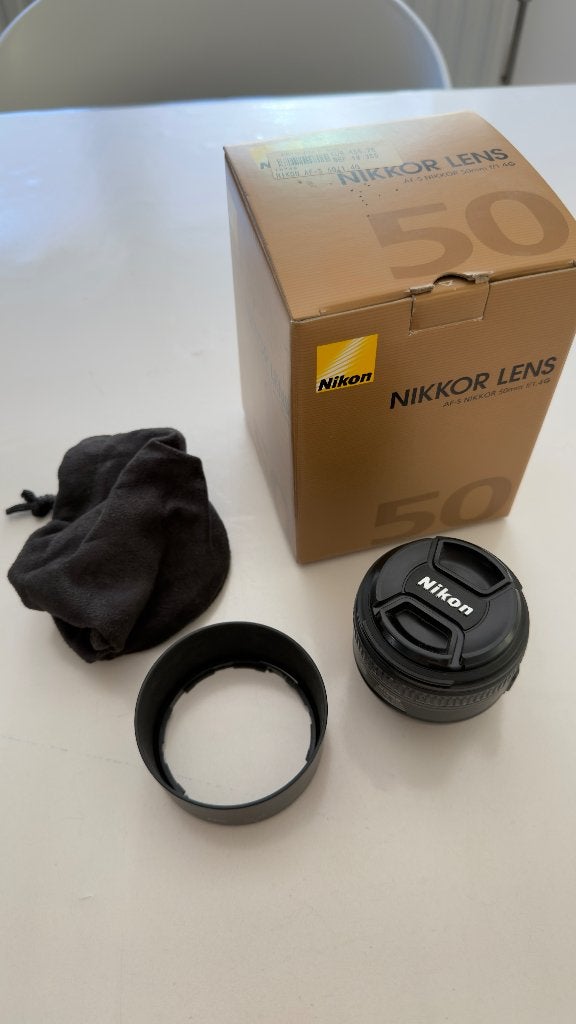 Nikon Lens 50mm 1,4f, Ophalen, Gebruikt, Nikon, Beschermhoes/tas