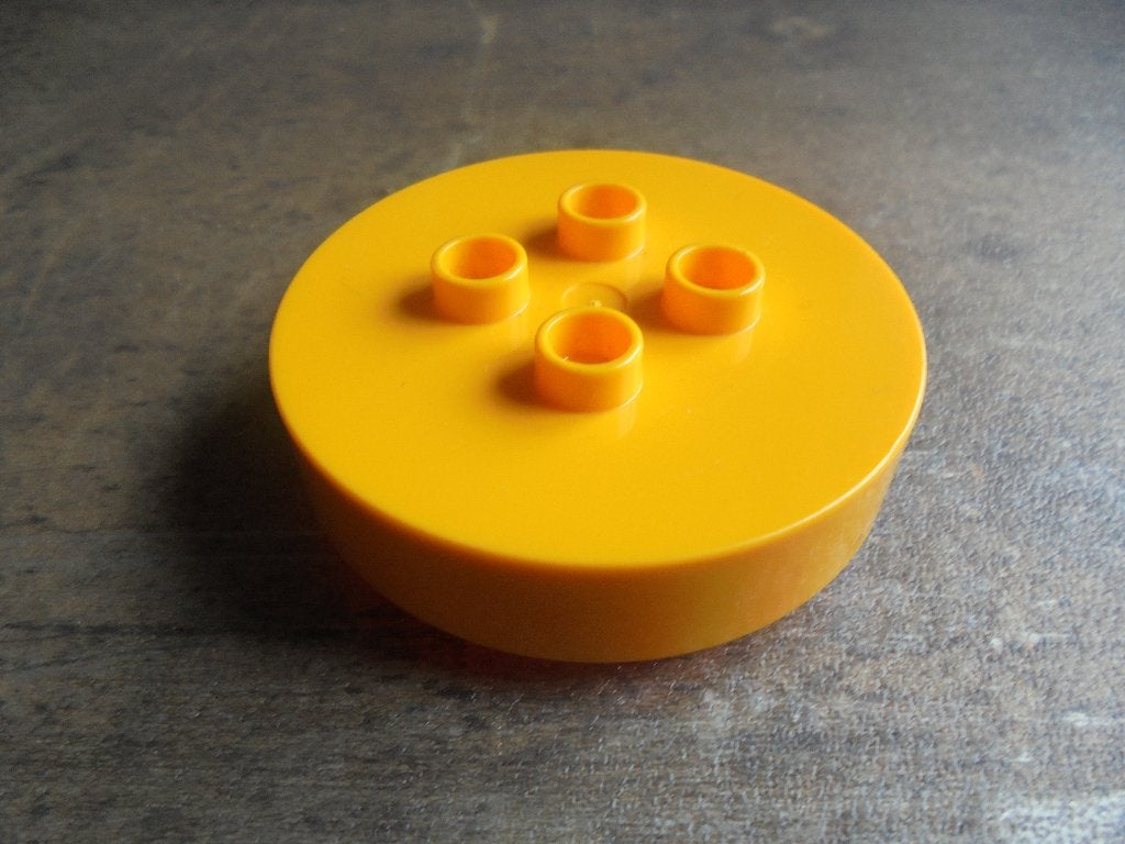Lego Duplo Brick 4x4 Round Flat Top Thick (zie foto's), Enlèvement ou Envoi, Utilisé, Briques en vrac, Duplo