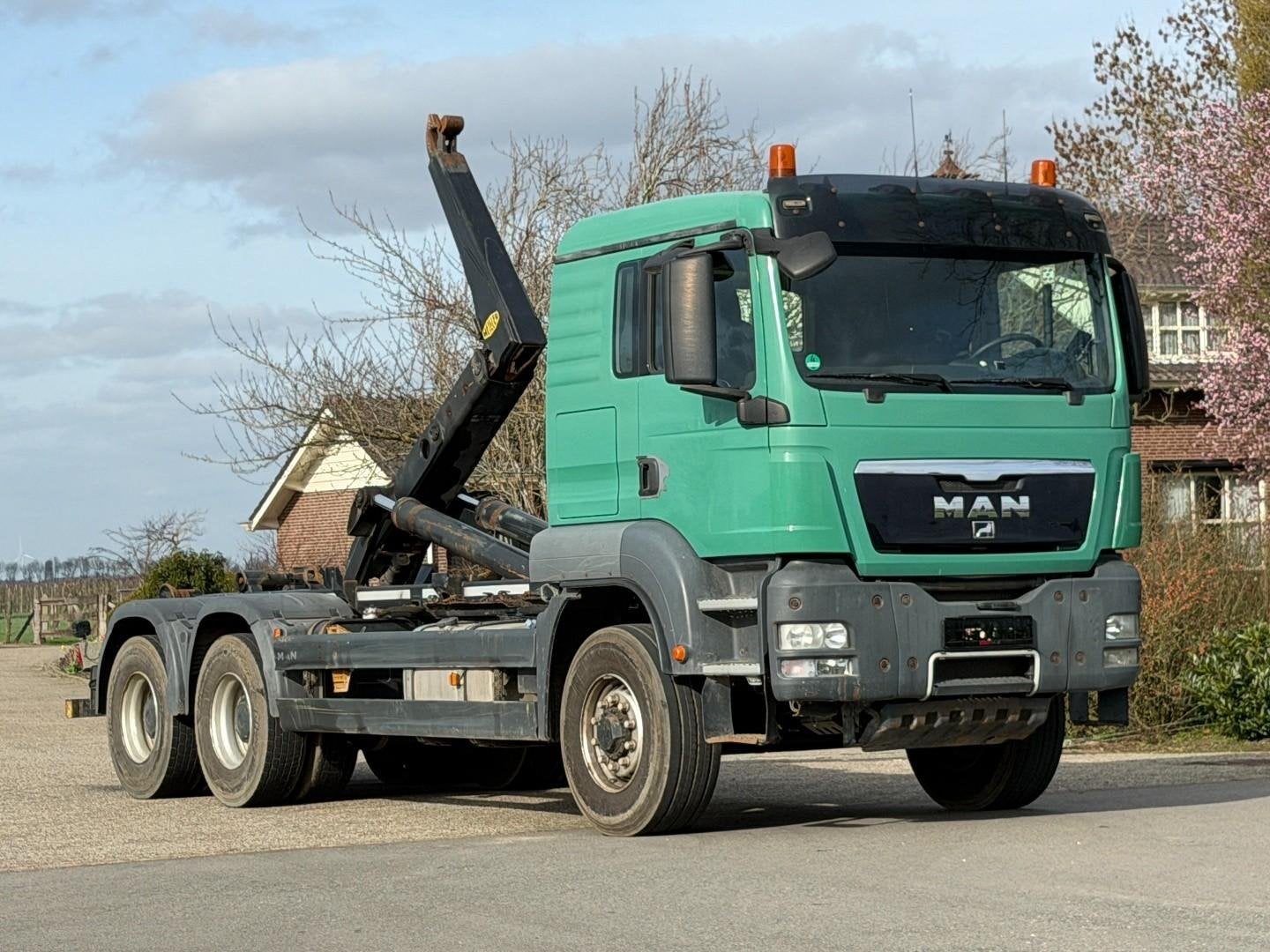MAN TGS 28.480 6x6 HAAK/Containersysteem! DK1171, Auto's, Vrachtwagens, Euro 5, Overige kleuren, MAN, Bedrijf