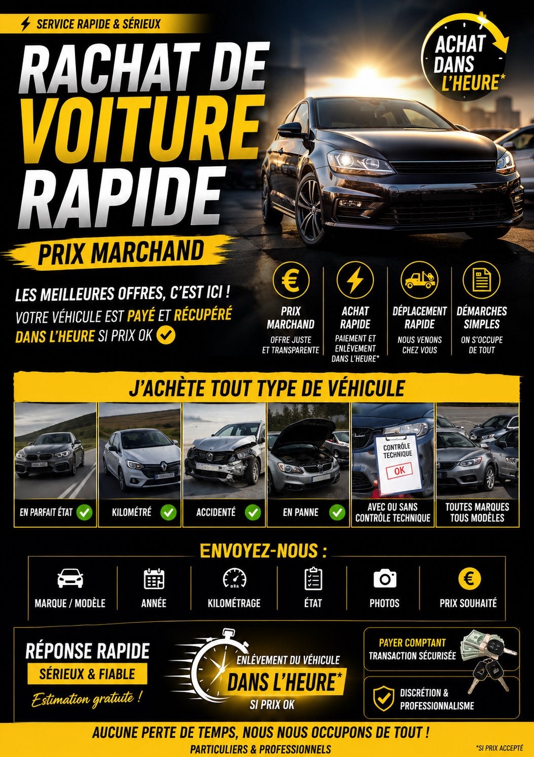 Achat de véhicules toutes marques, Auto's, Renault, Particulier, Benzine, Ophalen