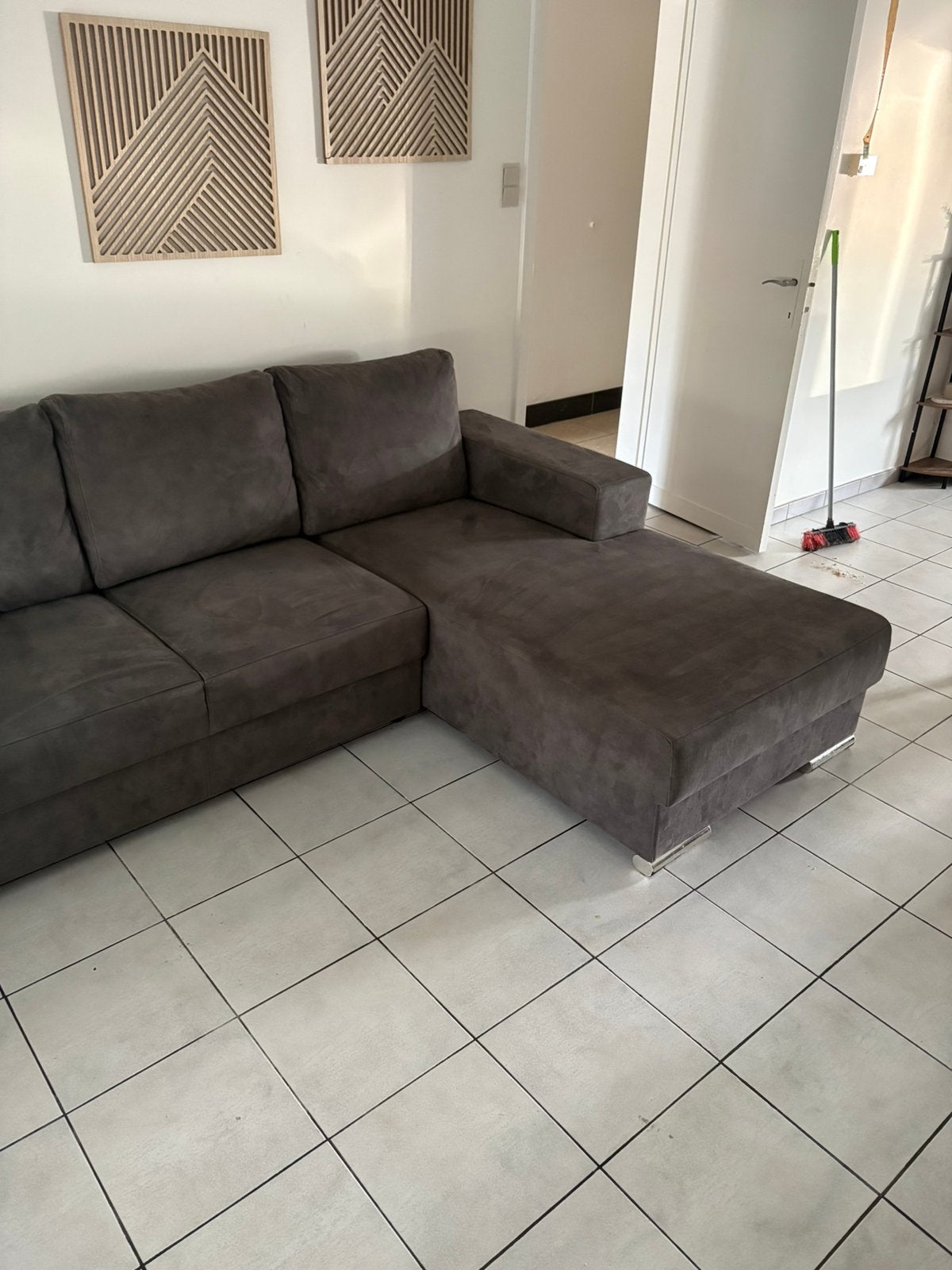 Aussi bon que neuf fauteuil d'angle gris moderne, Maison & Meubles, Canapés | Coins salons complets, Comme neuf, Enlèvement