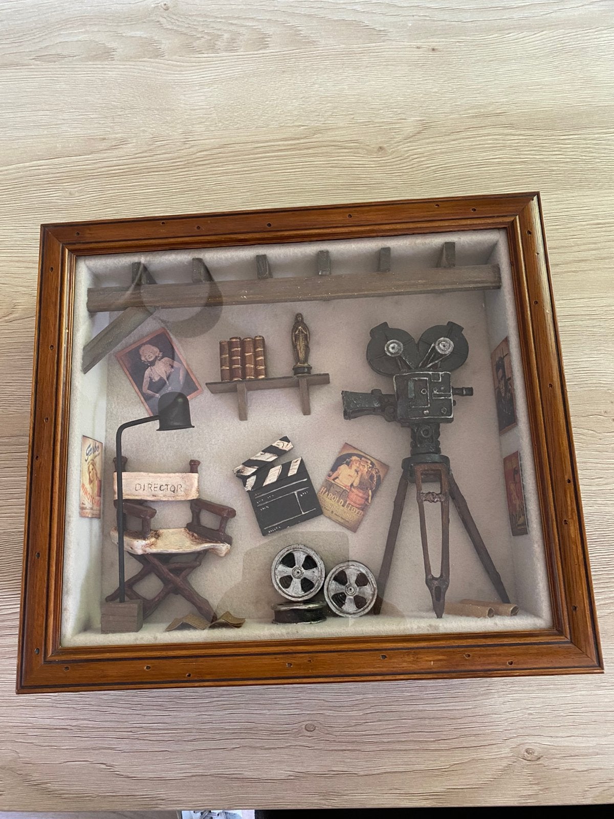 Miniatuur 3D-bioscoop magisch diorama schaduwdoos, Ophalen, Zo goed als nieuw, Glas