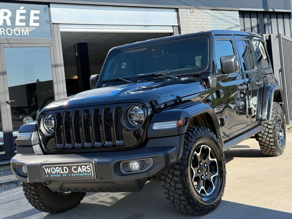 Jeep Wrangler PHEV 2.0 Turbo 4xe Rubicon - CAMERA - NAVIGATI, Auto's, Jeep, Automaat, 4 cilinders, Zwart, Leder