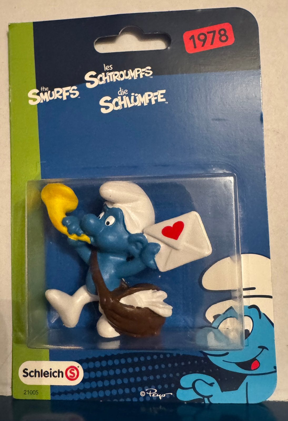 Schleich postbode smurf, ongeopend, Ophalen of Verzenden, Nieuw, Overige Smurfen, Poppetje, Figuurtje of Knuffel