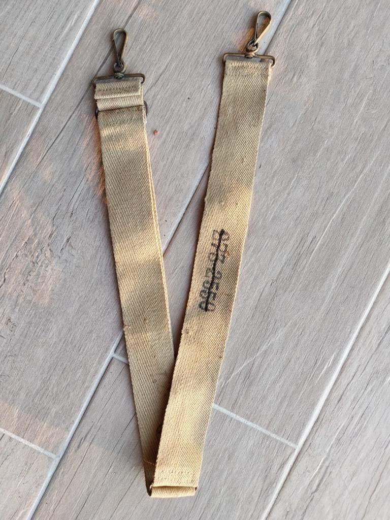 Belgische riem bagagetas 2e karabiniers ABBL 1940 wo2, Verzamelen, Ophalen of Verzenden