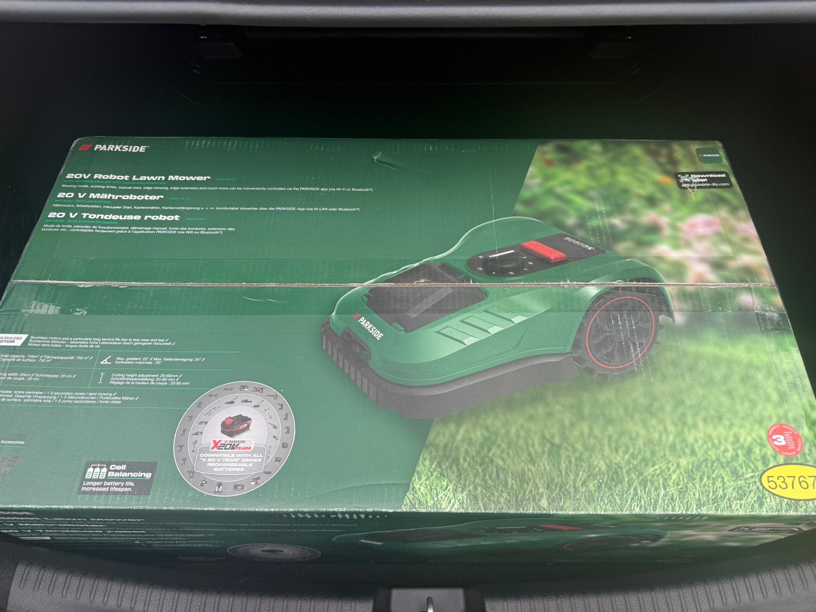 Tondeuses robot 20v smart parkside Neuve, Jardin & Terrasse, Enlèvement ou Envoi, Neuf, 20 à 25 cm, Contrôlable via l'application