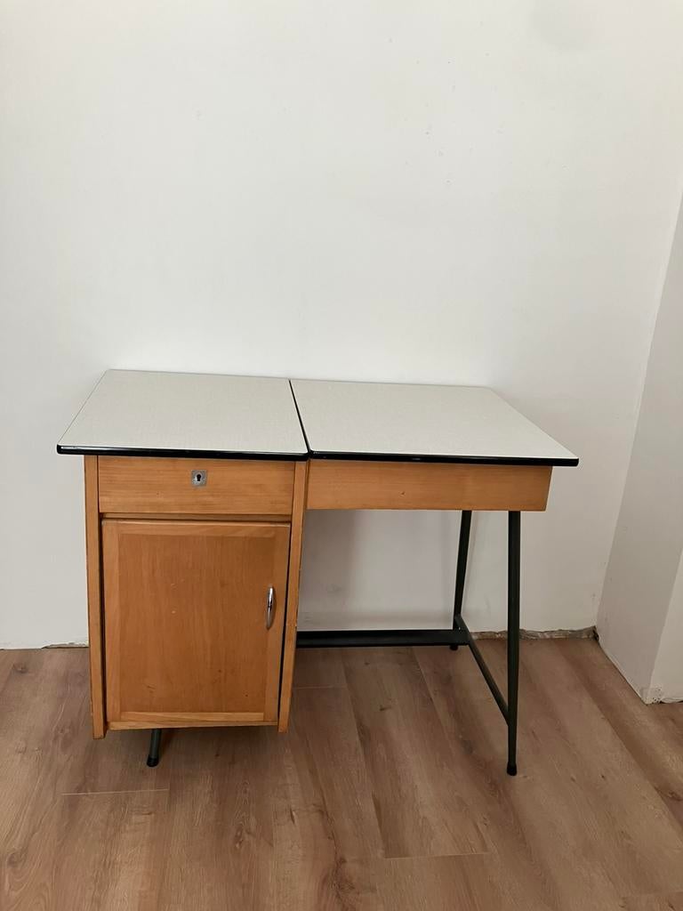 Vintage formica bureau, Huis en Inrichting, Ophalen, Gebruikt