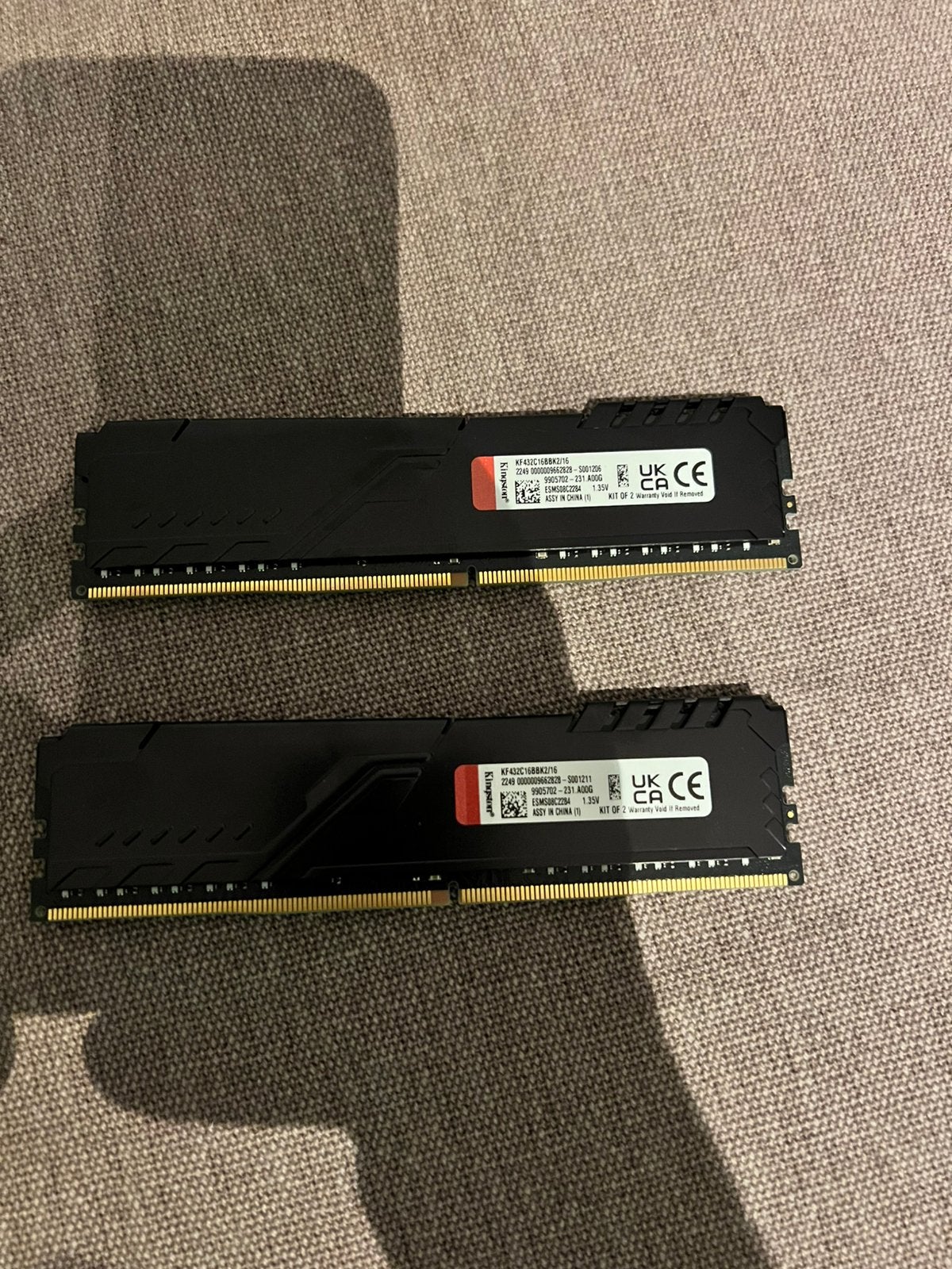 Kingston FURY Beast 16GB (2x8GB) DDR4 3200MHz Werkgeheugen, Computers en Software, Ophalen of Verzenden, Zo goed als nieuw, DDR4