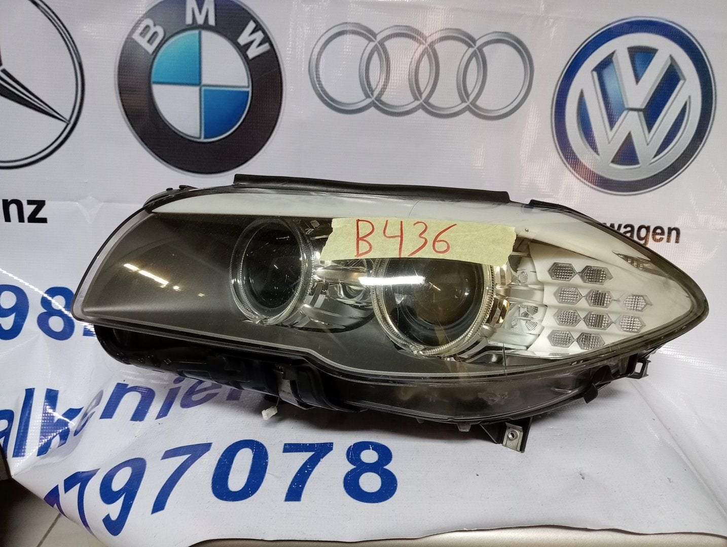 BMW F10 5-serie koplamp links bi-xenon 7203245 zonder module, -, Utilisé, -, Enlèvement ou Envoi