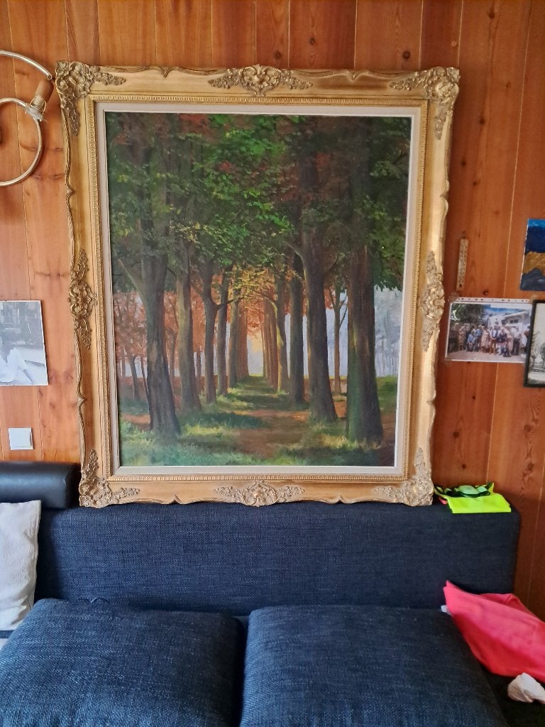 SCHILDERIJ van CORNELIS LEON, Antiquités & Art, Art | Peinture | Classique, Signé, Paysage, Enlèvement, Autres styles