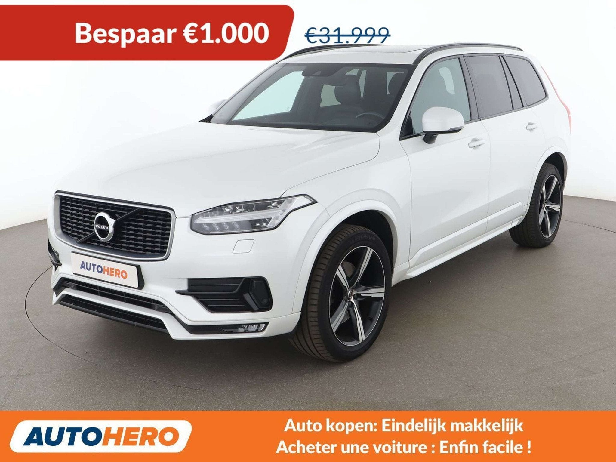 Volvo XC90 2.0 D5 R-Design AWD (automatique), Autos, Volvo, XC90, Euro 6, Noir, 2171 kg