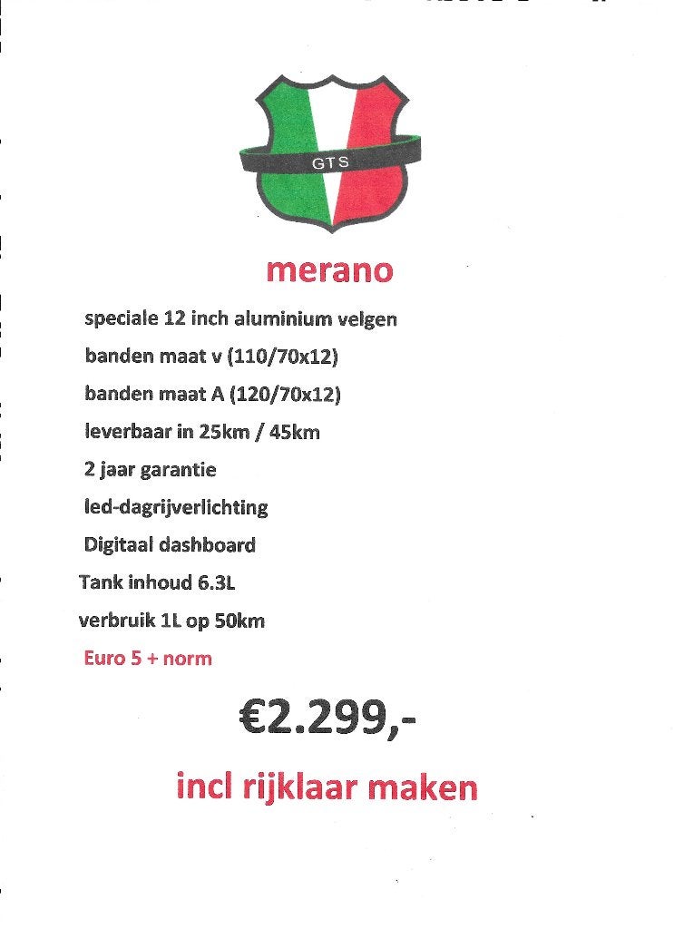 gts merano A of B te verkrijgen nieuwe scooter 2299€, Ophalen, Nieuw, GTS, Benzine